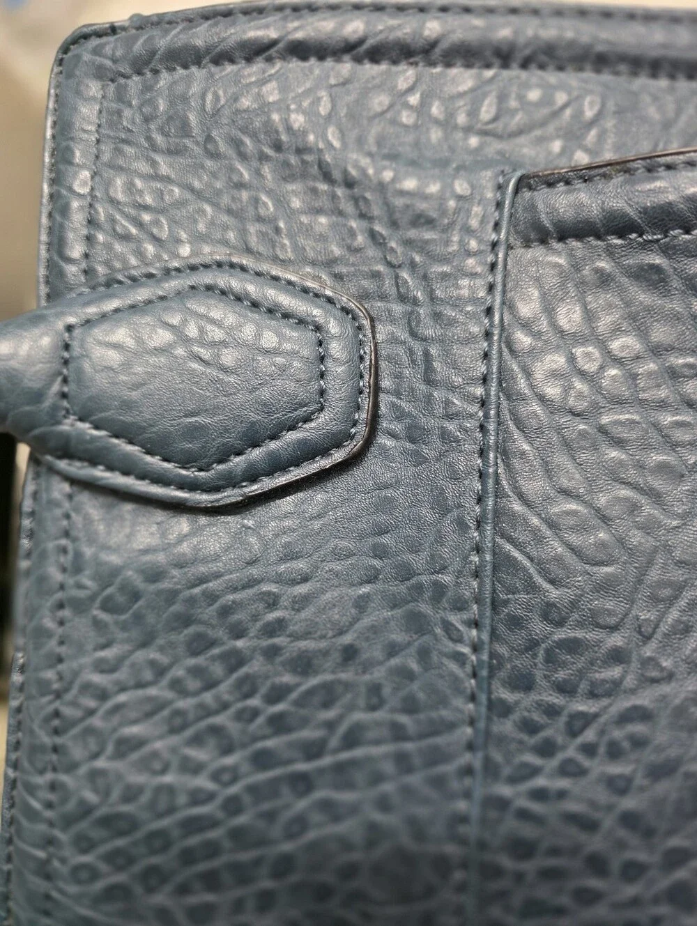 Women’s Greenish Blue Structured Satchel Handbag